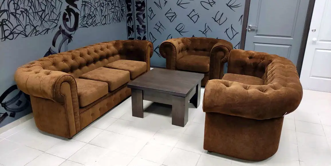 Диваны и кресло серии Лондон для транспортной компании "Рок Логистик"