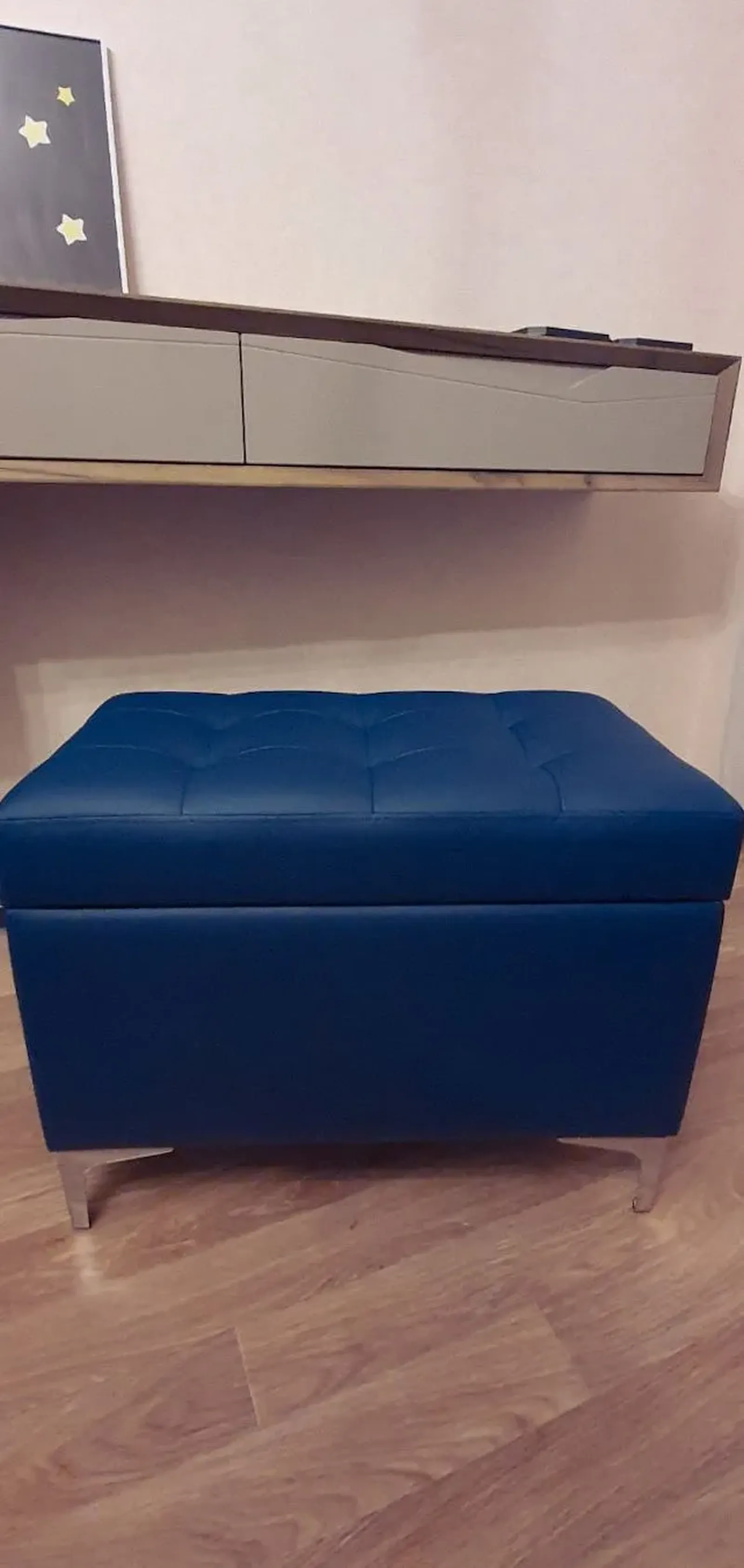 Кушетка Вула и пуф Квадро с ящиком для хранения